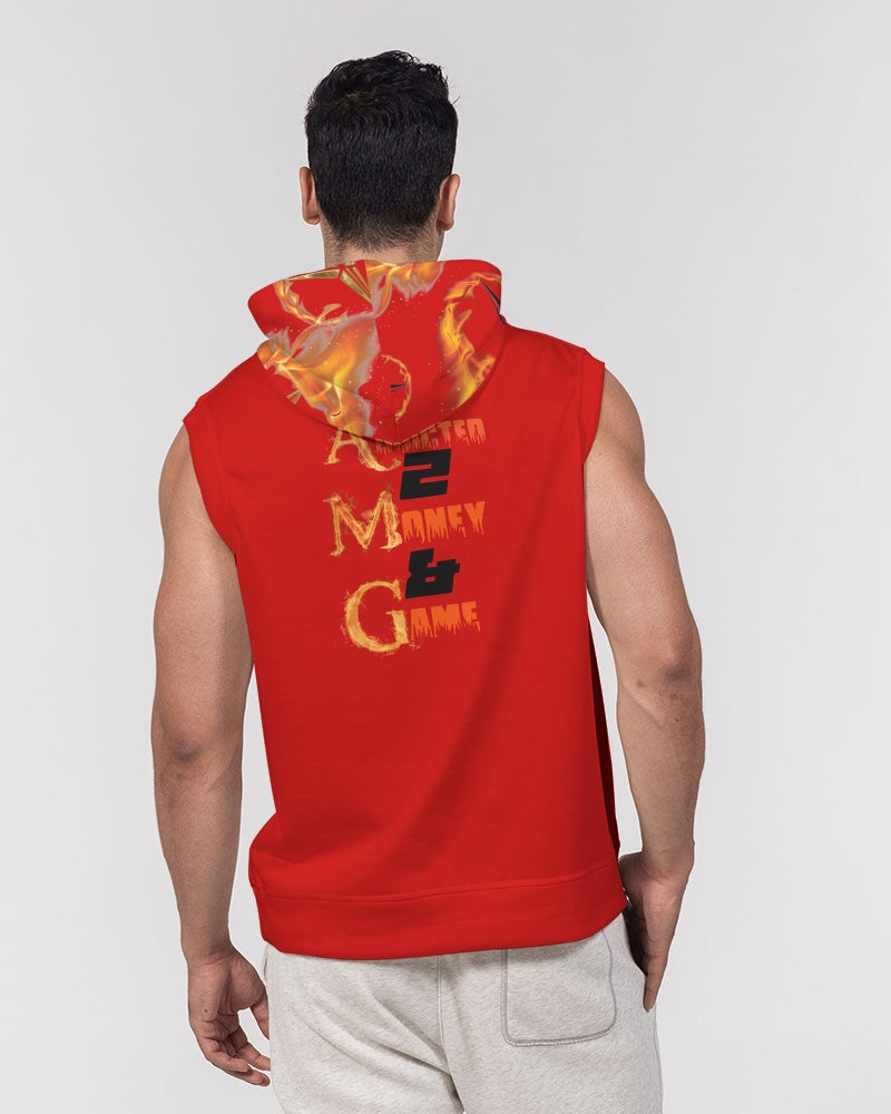 Gaimland Apparel Elevated Ambition AMG Collection- Red Men's Sleeveless Hoodie- (KC)