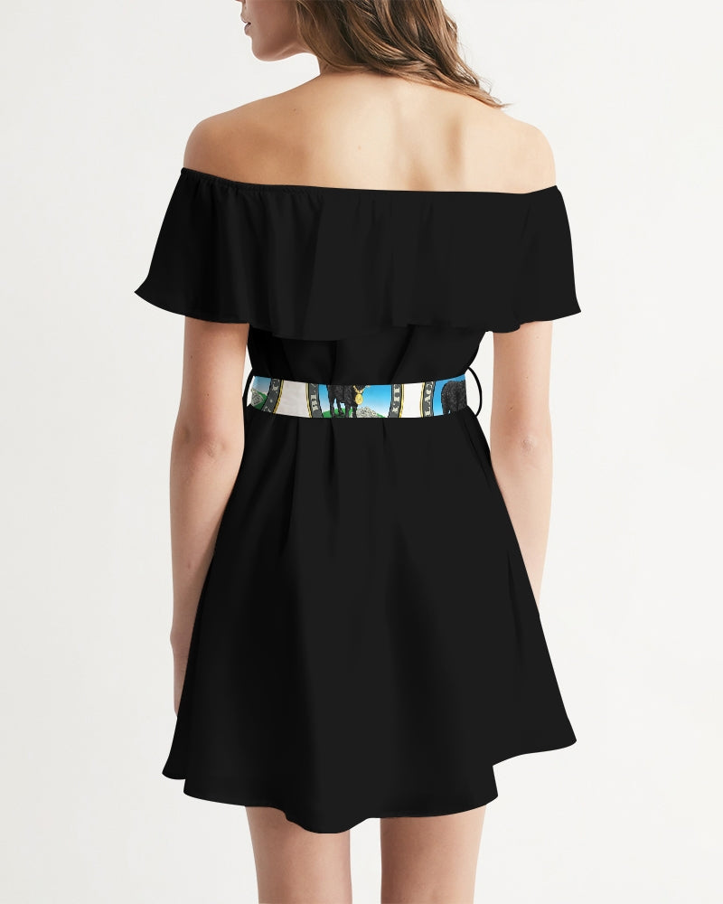 black sheep dresses Gaimland Apparel Female's Collection- Black Off-Shoulder D Ankle Length Country Wedding all_products Its a piece that Size:Large/16-16.5 Neck/36-37 Sleeve